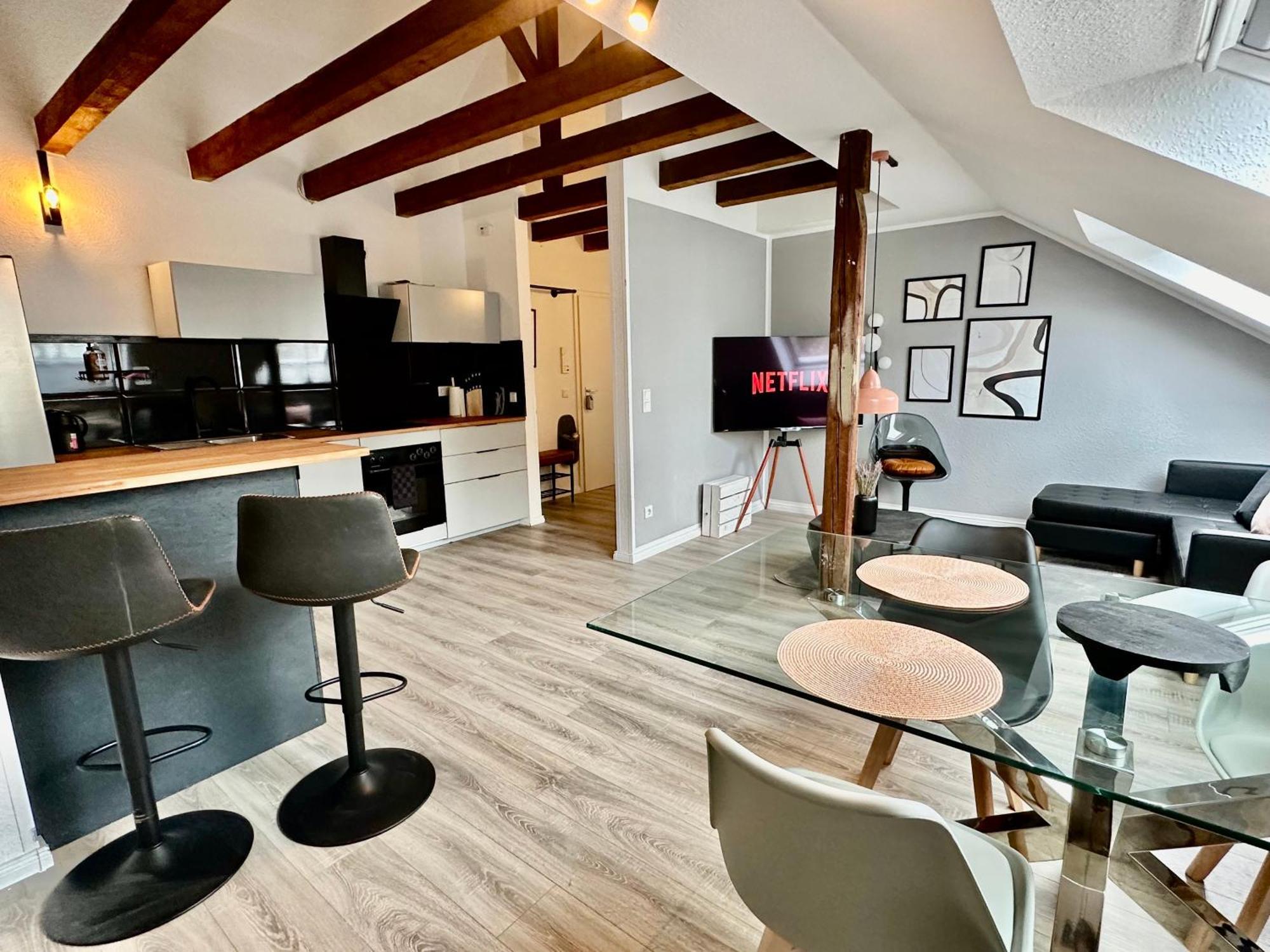 ボーフムStilvoll Im Zentrum Balken Loftアパートメント エクステリア 写真